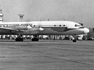 tymotorový stroj Il-18 z flotily SA ped 40 lety místo do Bratislavy letl...