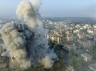 Syrská armáda zahájila v Aleppu protiofenzivu, zábr na mstu byl poízen z...