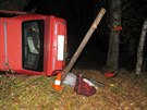 Nehoda se stala v nedli v noci na silnici z Lenory do Volar. idi vyvázl bez...