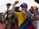 Lídr opozice Henrique Capriles na demonstraci v Caracasu (26. íjna 2016).