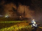 Pi poáru chatky u obce Suchý na Blanensku se zranili dva lidé (23. íjna...
