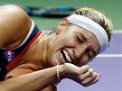 Slovenská tenistka Dominika Cibulková se raduje z postupu do finále Turnaje...