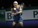 BEKHEND. Dominika Cibulková bhem úvodního duelu na Turnaji mistry