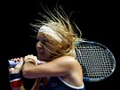 NECHTE VLASY VLÁT. Slovenská tenistka Dominika Cibulková bojuje proti Madison...