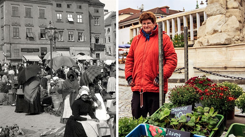 Zelný trh v Brn� kolem roku 1898 a v sou�asnosti