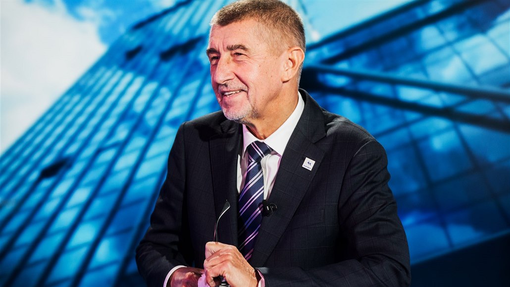 Ministr financí a �éf hnutí ANO Andrej Babi� v po�adu Rozst�el (21. �íjna 2016).