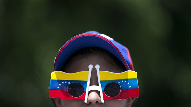 Demonstrace za odvoln venezuelskho prezidenta Nicolse Madura v Caracasu (22. jna 2016)