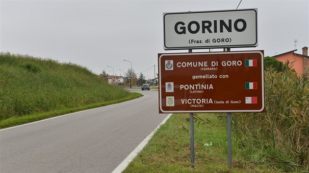 Gorino leží v severoitalské provincii Ferrara (25. října 2016)