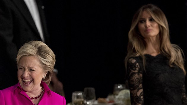 Hillary Clintonov a Melania Trumpov na charitativn veei v New Yorku (20. jna 2016)