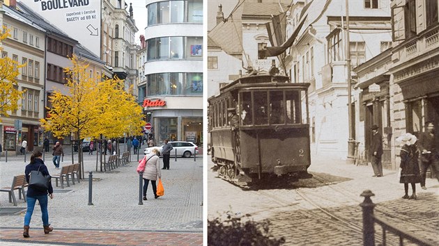 Její ást vak zstala výe v ulici zachována jako memento doby.