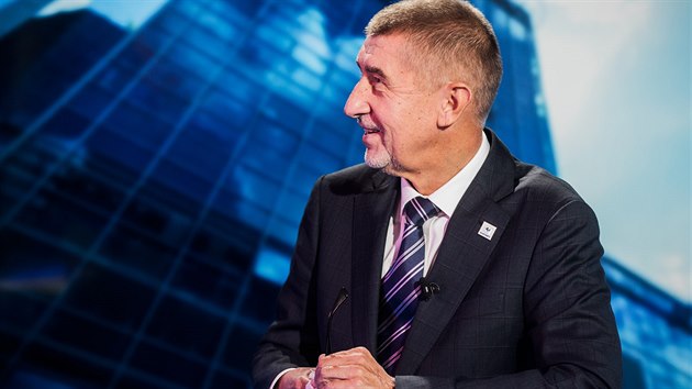 Ministr financí a šéf hnutí ANO Andrej Babiš v pořadu Rozstřel (21. října 2016).