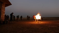 Turkmentí povstalci na severu Sýrie. Ilustraní foto