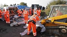 V Calais zaali s demolicí tábora (25. íjna 2016)