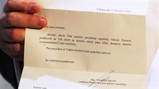 Ministr kultury Daniel Herman obdrel dopis z Kanceláe prezidenta republiky,...