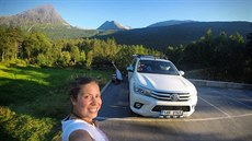 Eva Samková si vyfotila norské panorama i vz, ve kterém ve Skandinávii bydlela.