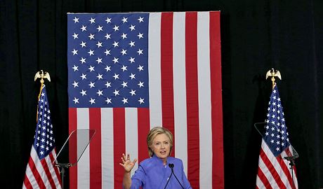 Hillary Clintonová bhem projevu na Florid. (30.10.2016)