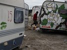 Francouzské úady likvidují vyklizený uprchlický tábor u Calais (29. íjna 2016)