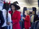 Hillary Clintonovou zastihl Halloween pi pedvolební agitaci Ohiu (31. íjna...