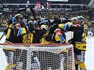 Hokejisté Litvínova slaví vítzství v utkání 17. kola hokejové extraligy proti...