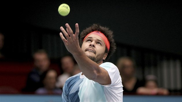 Jo Wilfried Tsonga bhem finle Erse Bank Open.