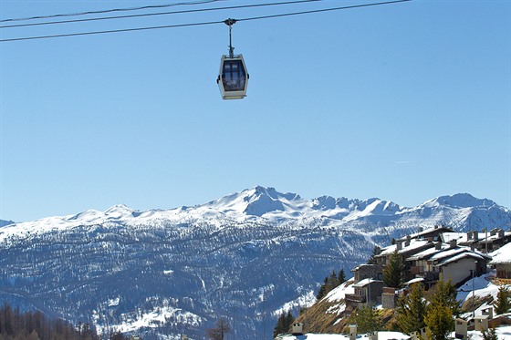 Lyaské stedisko Sestriere v Itálii