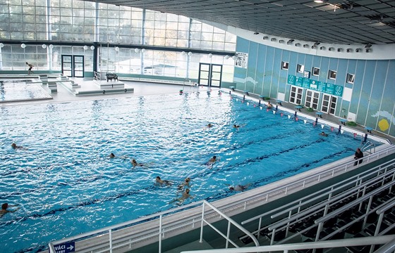 Českobudějovický bazén nedávno prošel rekonstrukcí, přesto do něho střechou zatéká voda.