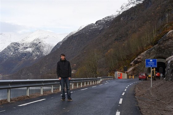 Pavel Bürgel pracuje nyní v Norsku. 1,5 kilometru dlouhý tunel a protilavinový...