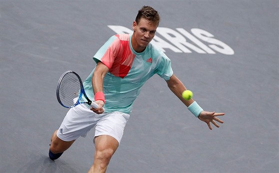 Tomá Berdych na turnaji v Paíi