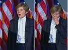 Trumpv syn u projevu otce usínal