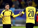 Adrian Ramos, stelec prvního gólu Dortmundu v utkání proti Sportingu, bí...