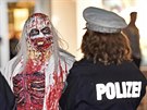 Nmecká policie zastavila lovka v kostýmu Jokera v Essenu.