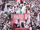 Desítky tisíc radikálních muslim vyly do ulic indonéské metropole Jakarty,...