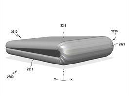 Patent ohebného smartphonu Galaxy X od Samsungu