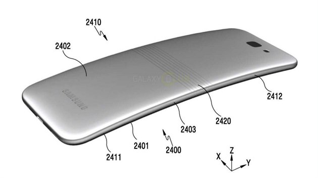 Patent ohebného smartphonu Galaxy X od Samsungu