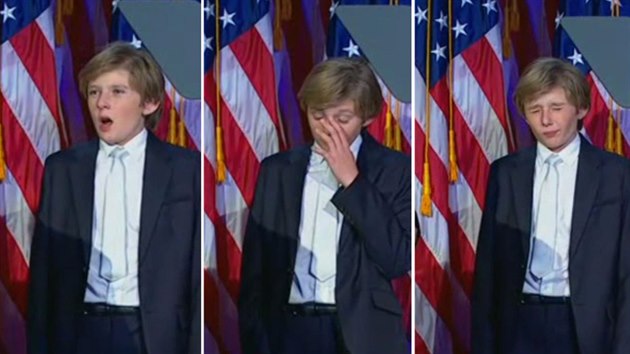 Trumpův syn u projevu otce usínal