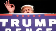 Donald Trump p�i projevu v Michiganu. (31.10 2016)