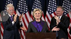 Demokratická kandidátka Hillary Clintonová poprvé promluvila ke svým volim po...