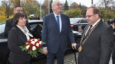 Prezident Milo Zeman s chotí Ivanou zahájil návtvu Moravskoslezského kraje...