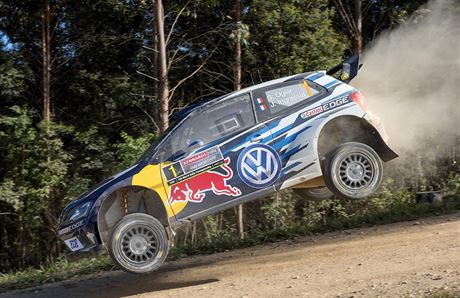 Sébastien Ogier na trati Australské rallye.