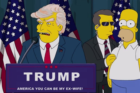 Tvrci Simpson bhem kampan Trumpa vytvoili nkolik animovaných klip, které...