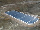 Továrna na baterie Gigafactory firmy Tesla a Panasonic v Kalifornii.