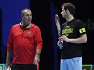 Andy Murray se svým kouem Ivanem Lendlem  na tréninku ped Turnajem mistr