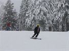 První letoní lyování v Krkonoích na erné hoe (12.11.2016).