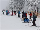 První letoní lyování v Krkonoích na erné hoe (12.11.2016).