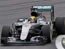 Lewis Hamilton v kvalifikaci na Velkou cenu Brazílie