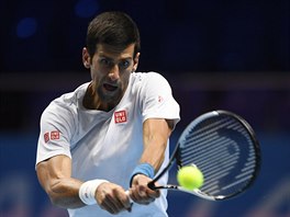 Novak Djokovi na trninku ped Turnajem mistr