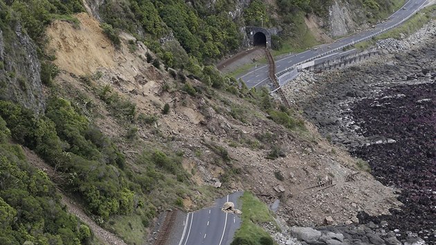 Zemětřesení na Novém Zélandu (14.11.2016).