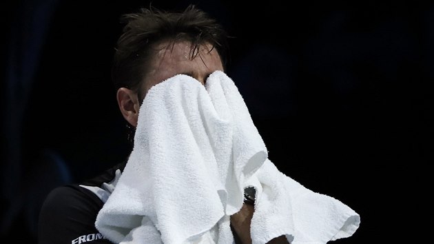 vcarsk tenista Stan Wawrinka v duelu s Japoncem Keiem Niikorim.