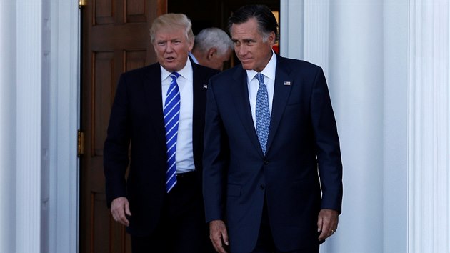 Nov zvolen americk prezident Donald Trump se seel s bvalm republiknskm prezidentskm kandidtem z roku 2012 a jednm ze svch nejvtch kritik Mittem Romneym.(19. listopadu 2016)