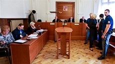 Obalovaný Radúz afránek u Krajského soudu v Brn, který zaal eit pípad...